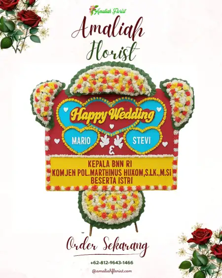 Papan Bunga Pernikahan Kalibarumanis